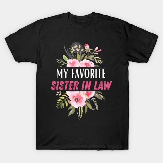 World's best sister-in-law sister in law shirts cute with flowers T-Shirt by Maroon55